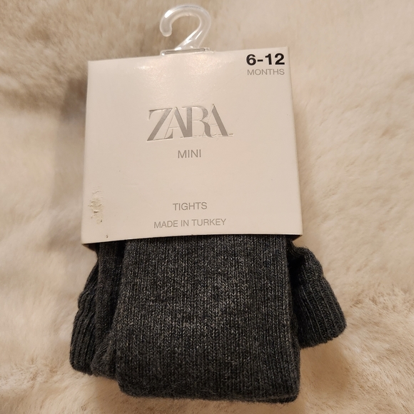 Zara Mini Tights Grey 6-12 months New With Tag - Picture 2 of 10